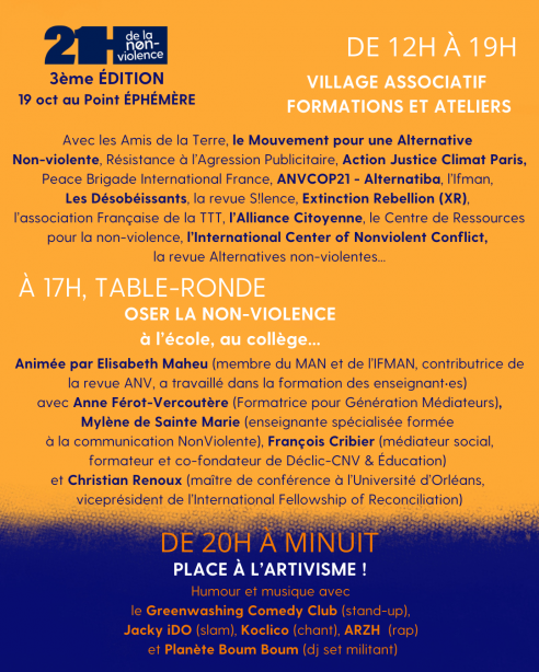 Programme de l'événement, accessible dans le texte de l'article