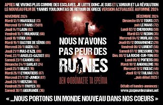 Liste des fates de la tournée de projection du film en France